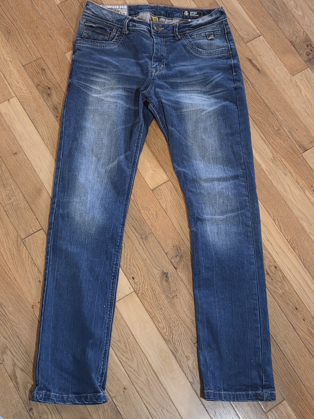 Men's Skinny Washed Blue Jeans